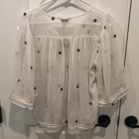 NWT Lucky Brand Peasant Tassle Top XS - Picture 10 of 14